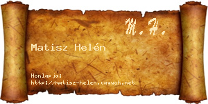 Matisz Helén névjegykártya